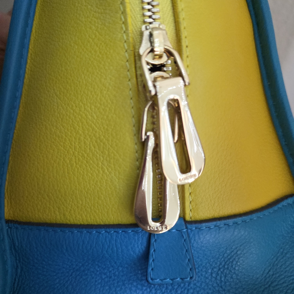 Vibrant Yellow and Blue Satchel with Red Details - Picture 7 of 16